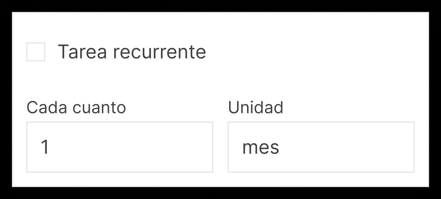Vista de Taskly: Mantente constante